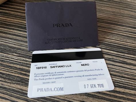 how to tell if you have a real prada purse|Prada authenticity card.